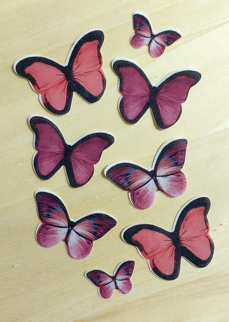 Motýle farebné VIII (sada 8ks) 