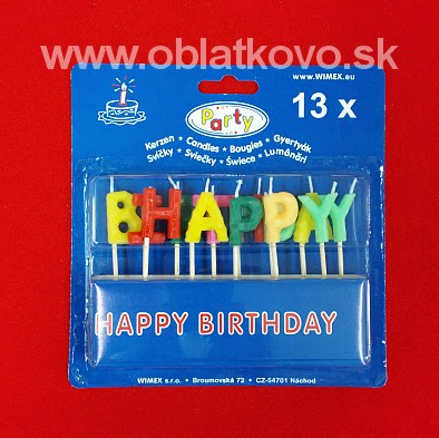 Sviečky HAPPY BIRTHDAY