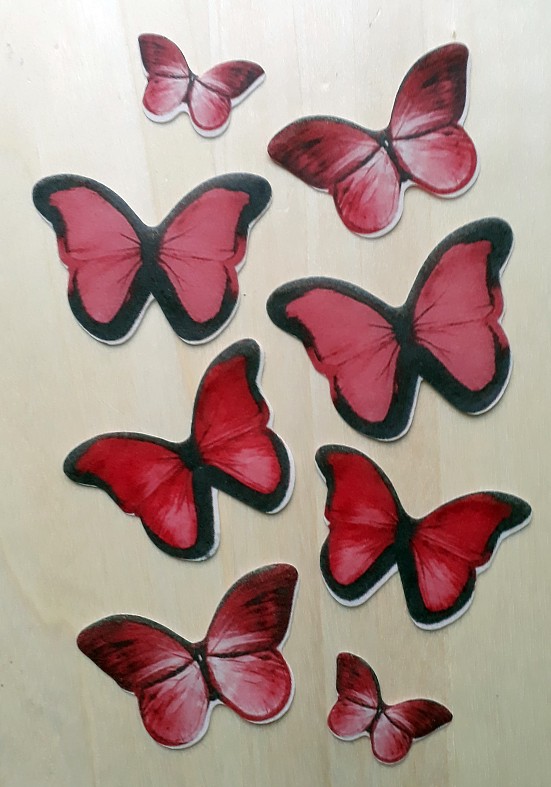 Motýle farebné IV (sada 8ks)
