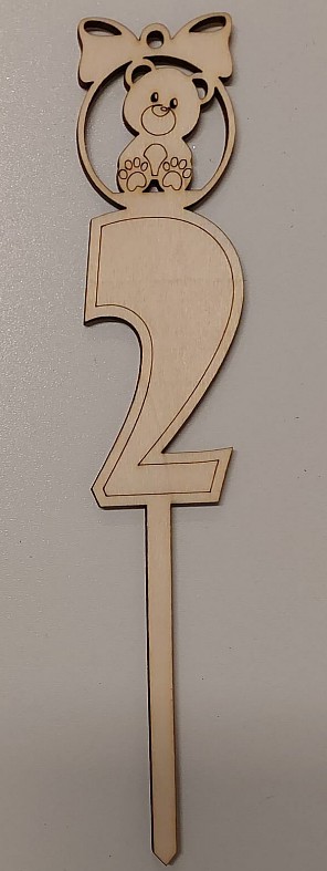 zápich macko číslo 2